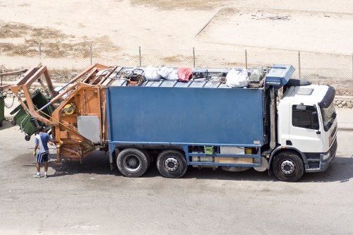 Photograph of a missed commercial bin collection